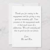 Elegante Dankeschön-Karten Einladung (Rückseite)