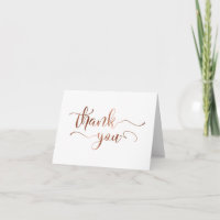 Elegante Dankeschön mit Imitats Copper Foil Script