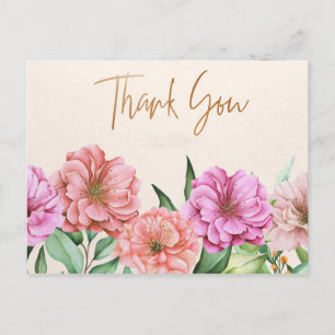 Elegante Dankeschön-Postkarte Postkarte