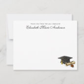 Elegante Dankeschön vom Graduate Cap Abschluss Mitteilungskarte (Vorderseite)