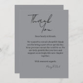 Elegante Dankeskarte (Vorne/Hinten)