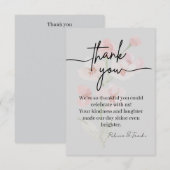 Elegante Dankeskarte (Vorne/Hinten)