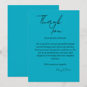 Elegante Dankeskarte (Vorne/Hinten)