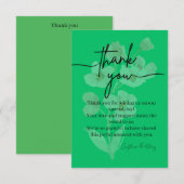 Elegante Dankeskarte (Vorne/Hinten)