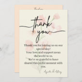 Elegante Dankeskarte (Vorne/Hinten)