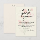 Elegante Dankeskarte (Vorne/Hinten)