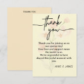 Elegante Dankeskarte (Vorne/Hinten)