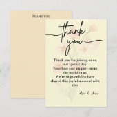 Elegante Dankeskarte (Vorne/Hinten)