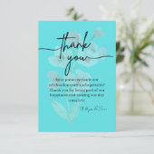 Elegante Dankeskarte (Stehend Vorderseite)