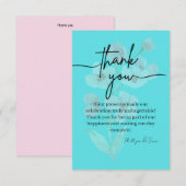 Elegante Dankeskarte (Vorne/Hinten)