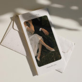 Elegante Dankeskarte mit QR-Code und Foto