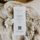 Elegante Dankeskarte mit QR-Code und Foto