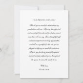 Elegante Dankeskarte nach der Abschlussfeier - Fot (Rückseite)