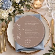 Elegante Dankeskarten für das Hochzeitsempfang-Din