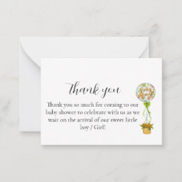 Elegante Dankeskkarte zur Babyparty Hello Baby Mitteilungskarte