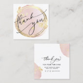 elegante Danksagkarte Quadratische Visitenkarte (Vorne/Hinten)