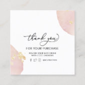 elegante Danksagkarte Quadratische Visitenkarte (Rückseite)