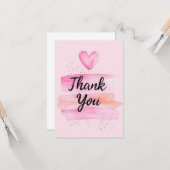 Elegante Danksagung an die Botschaft mit dem Wasse Karte (Vorderseite/Rückseite Beispiel)