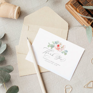 Elegante Danksagungskarten für die Brautparty mit  Dankeskarte