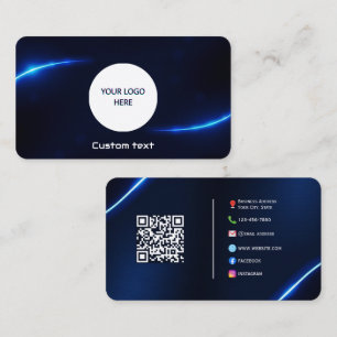 Elegante Dark Blue individuell anpassbare Business Visitenkarte