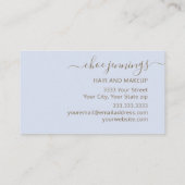 Elegante Dark Blue Marble Agate Business Card Visitenkarte (Rückseite)