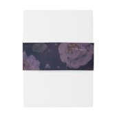 Elegante Dark Boho Lila Rose GoldWedding Einladungsbanderole (Rückseitenbeispiel)