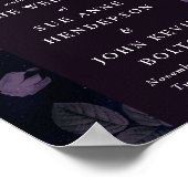 Elegante Dark Boho Rose Blumenstrauß Poster (Ecke)