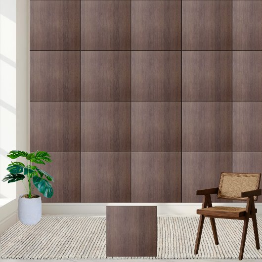 Elegante Dark Brown Wood Grain Keramik Tile Fliese
