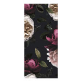 Elegante Dark Floral Pricing oder Services Werbekarte (Hinten)