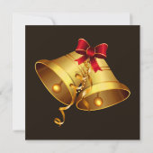 Elegante Dark Gold Weihnachtszeit-Party Einladung (Rückseite)