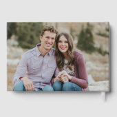 Elegante Dark Plum Floral Wedding Gästebuch (Rückseite)