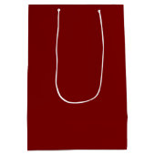 Elegante Dark Red Individuelle Name Gift Bag Mittlere Geschenktüte (Rückseite)