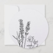 Elegante Dark Wildblume Menu Card Feiertagskarte (Rückseite)