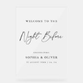 Elegante Das Abendessen vor der Probe Mattiert Acrylschild (Vorderseite)