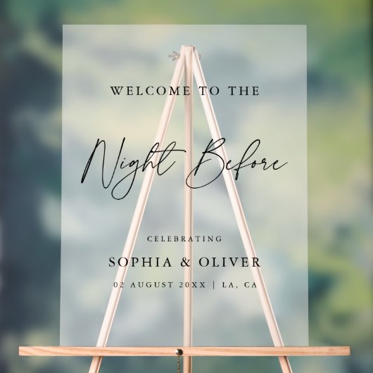 Elegante Das Abendessen vor der Probe Mattiert Acrylschild (Neutral)