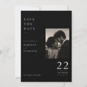 Elegante Datum-Spotlight Save The Date Karte. (Vorderseite)