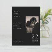 Elegante Datum-Spotlight Save The Date Karte. (Stehend Vorderseite)