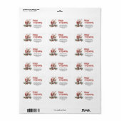 Elegante, dauerhafte Abbildung Santa Rentier Adressaufkleber (Vorne)