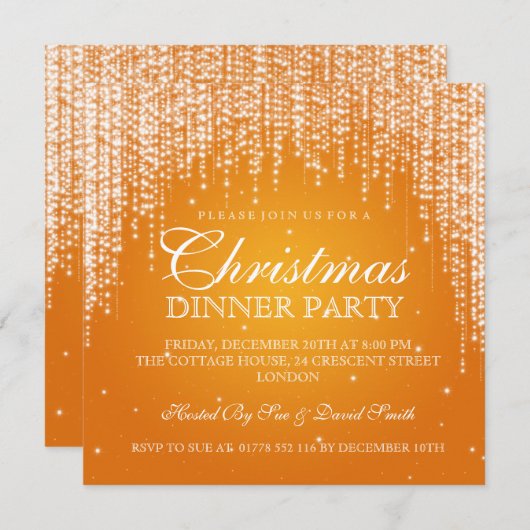 Elegante Dazzle Einladung (Vorne/Hinten)