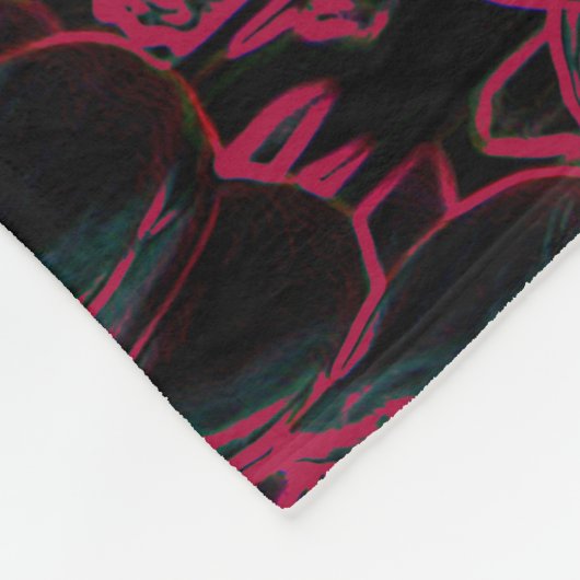 Elegante Decke mit Pinkem Blumenmuster (Ecke)