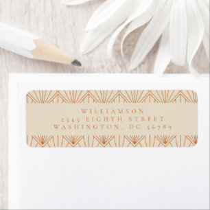 Elegante Deco verbrannte orange Hochzeitsrücksende
