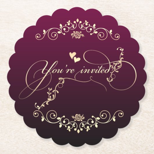 elegante decoración dorada untersetzer (Vorderseite)