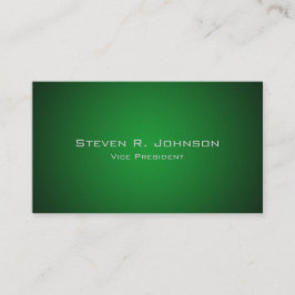 Elegante Deep Green Ombre Custom Business Cards Visitenkarte