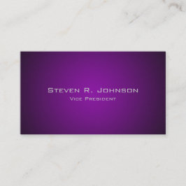 Elegante Deep Violet Ombre Custom Business Cards Visitenkarte