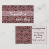 Elegante Dekoration Visitenkarte (Vorne/Hinten)