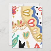 Elegante Dekorative Elefantendusche Einladung (Rückseite)