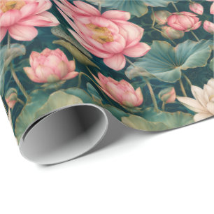 Elegante dekorative Lotus-Blumen-Kunst Geschenkpapier
