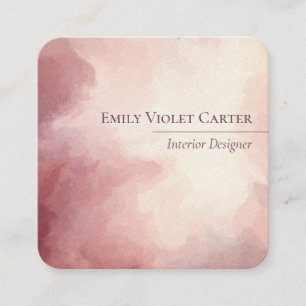 Elegante Delicate Feminine Business Card Quadratische Visitenkarte