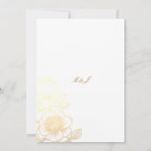 Elegante delikate Blume Hochzeit Einladung (Rückseite)