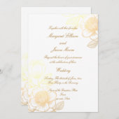 Elegante delikate Blume Hochzeit Einladung (Vorne/Hinten)